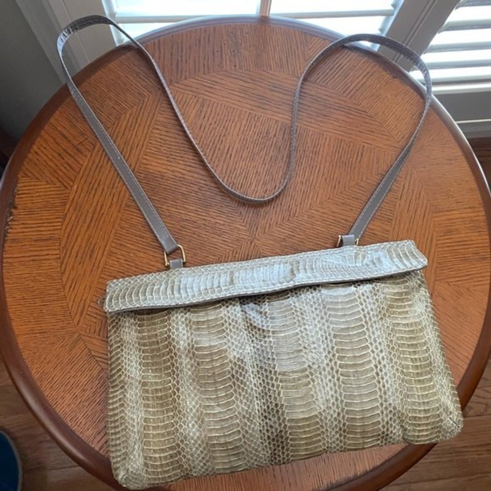 J.Renee Vintage Snakeskin Crossbody/Clutch Bag.